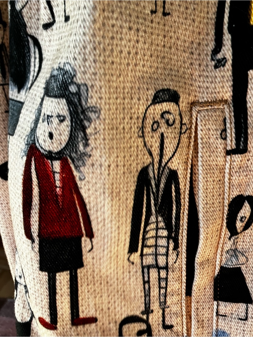 THE KIT NYC Olivia Jean Jacket Art Print Organic Cotton Large L - Picture 7 of 12